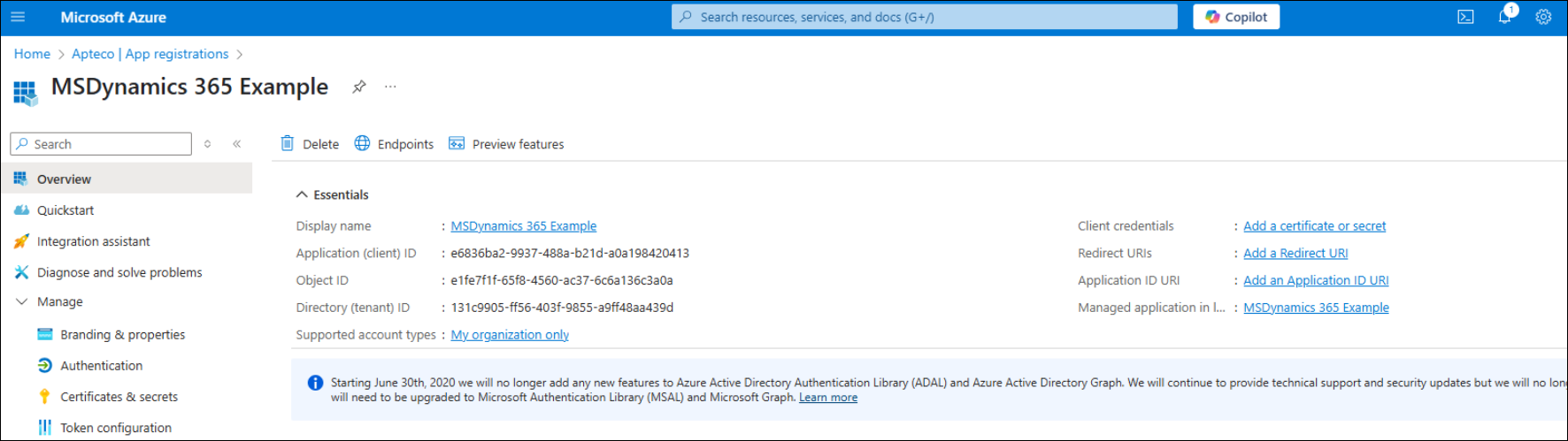 API permissions API permissions