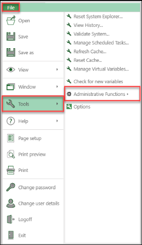 Administrative functions