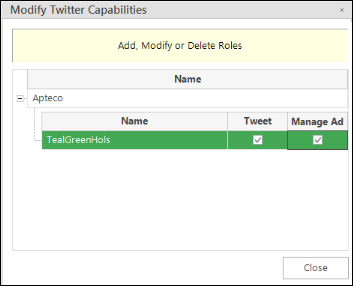 Twitter capabilities—Tweets