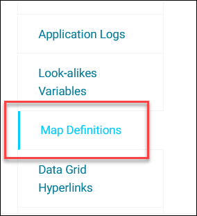 Map definitions Map definitions in Orbit admin