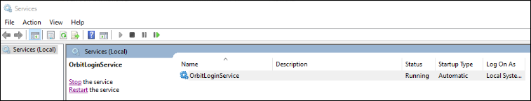 Orbit Updater Service Orbit Updater Service restart