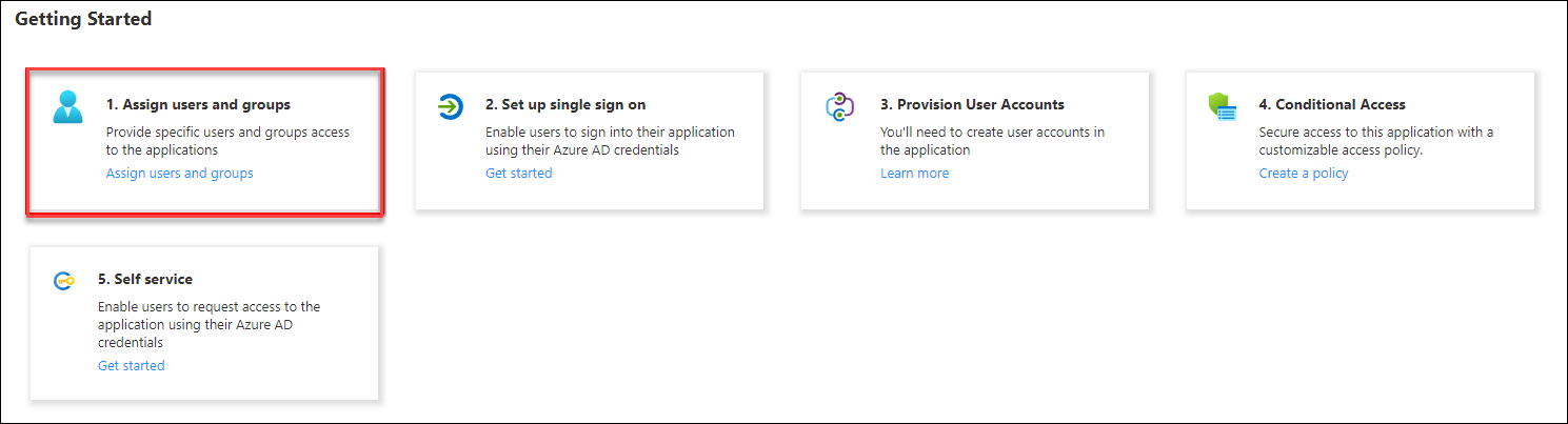 Assign users and groups Assign users and groups button