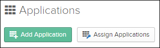 Add application Add Application button in Okta