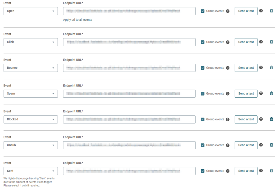Apteco email events Apteco email event types