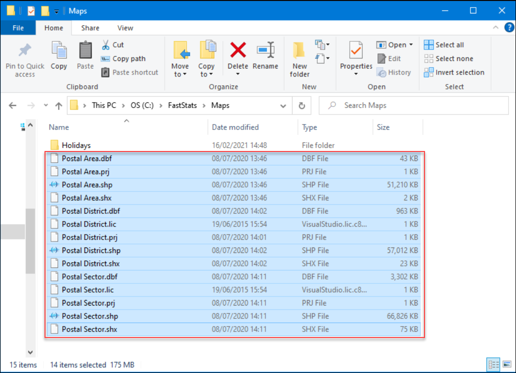 All boundary files selected All boundary files selected in Add or Replace File(s) menu