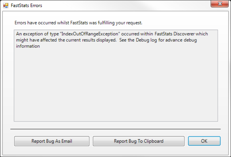 FastStats mapping error FastStats error message when map resource files cannot be downloaded