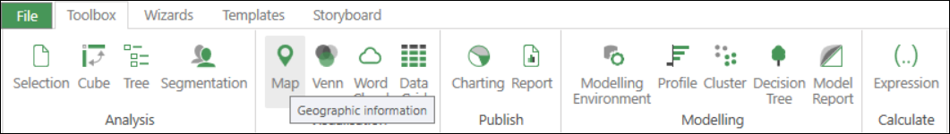 Map Module Mapping Module in FastStats Toolbox ribbon