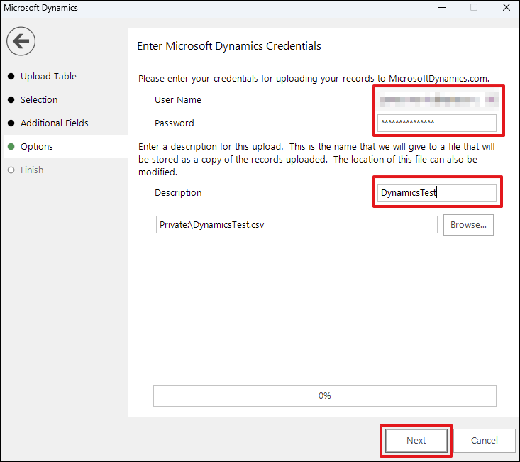 Dynamics credentials Dynamics credentials