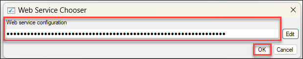 Web service chooser Web Service database chooser