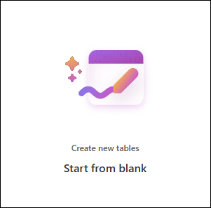 Start from blank Start from blank
