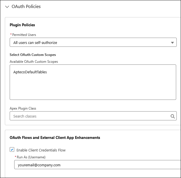 OAuth policies
