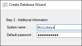 System Name and Password System Name and Password