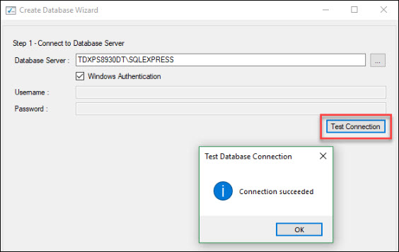 Test Database Connection Test Database Connection
