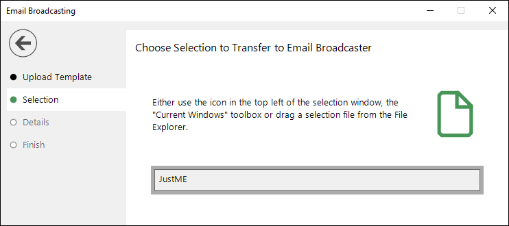 Choose selection to transfer Choose selection to transfer