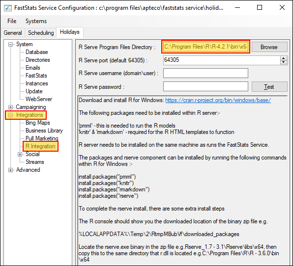 Rserve Program Files Directory Rserve Program Files Directory