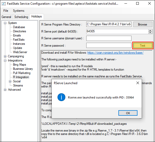 Rserve Test Rserve Test