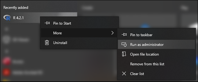 Run R as Administrator Run R as Administrator