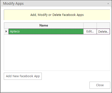 Apteco Facebook App Apteco Facebook App