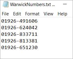 Text reference file in My FastStats Folders