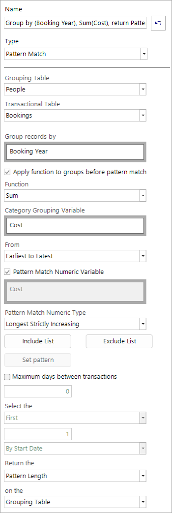 On the fly aggregation settings