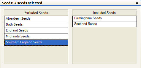 The seeds panel provides a way of allocating The seeds panel provides a way of allocating