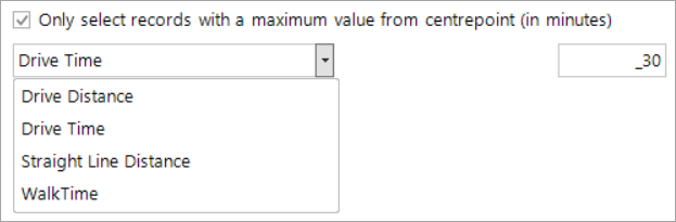 Options for creating a maximum value setting