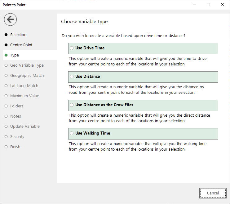 Choose variable type