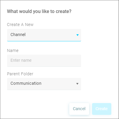 Create a new channel prompt Create a new channel prompt