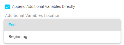 Add variable append options Add variable append options