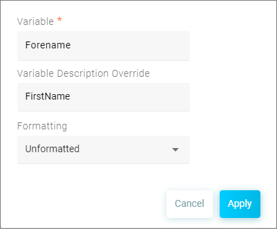 Add variable text options Add variable text options