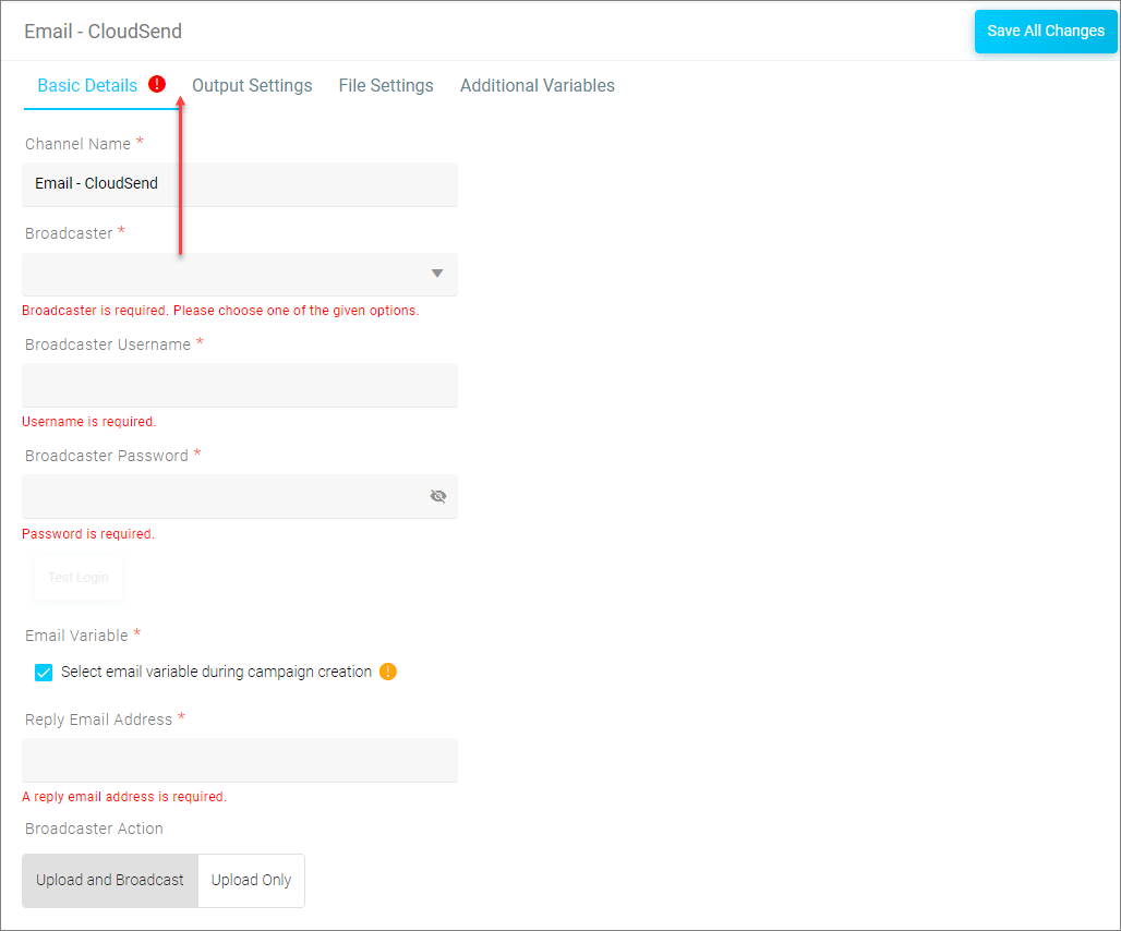 Channel editor page 1 blank Channel editor page 1 blank