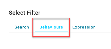 Behaviours tab