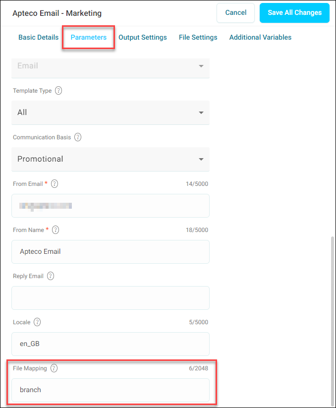 Channel Parameters