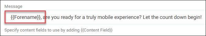 Content field example