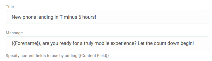 Message content