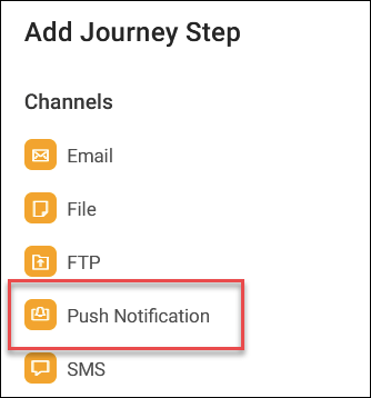 Push notification channel