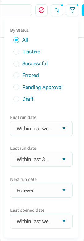 Filter options