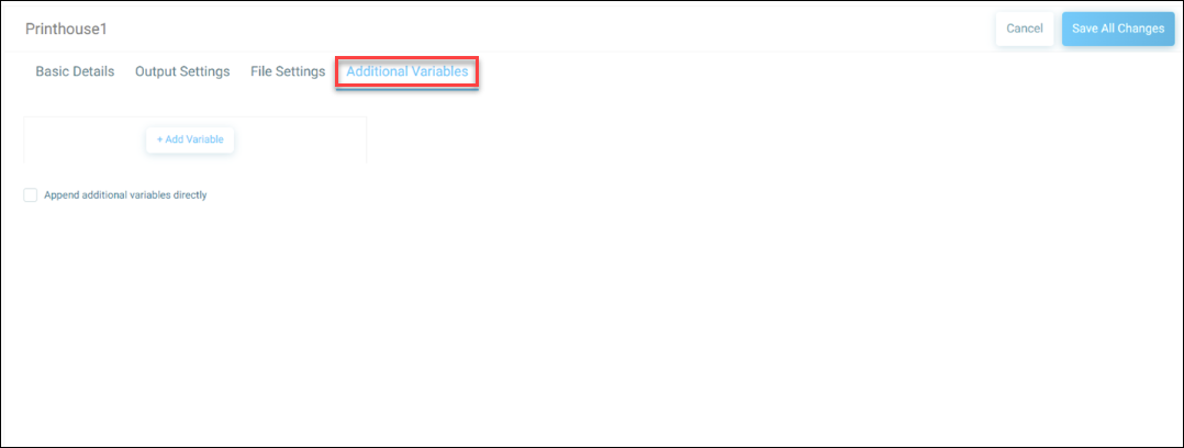Additional variables