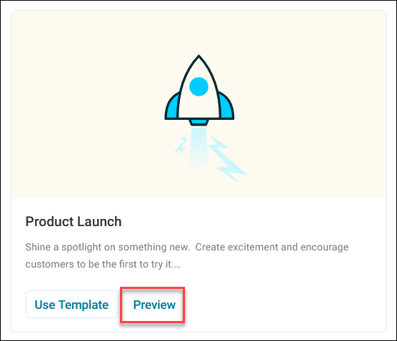Preview template