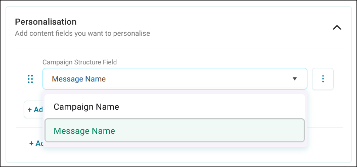 Message Name field