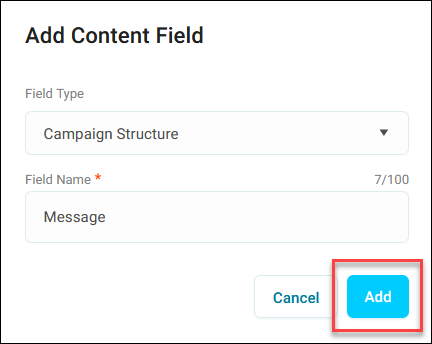 New content field