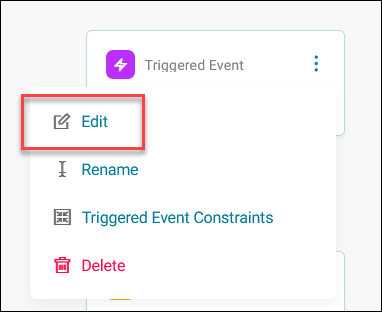 Edit triggered event