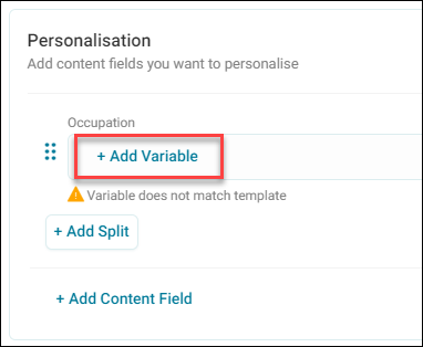 Add variable