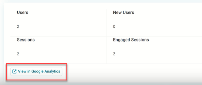 View in Google Analytics
