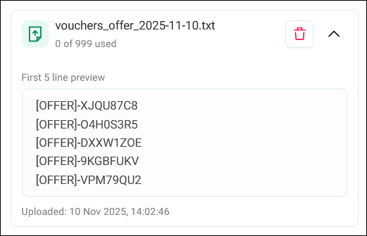 Codes preview