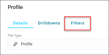 Tile filters tab