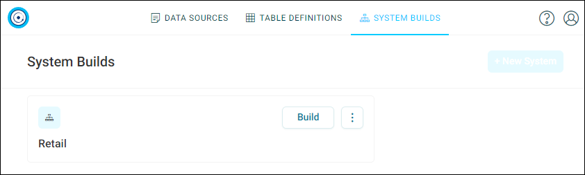 System builds page