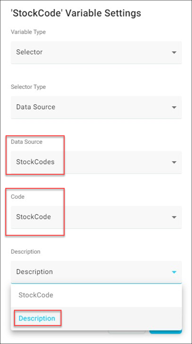 Variable setting