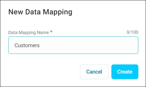 New data mapping name