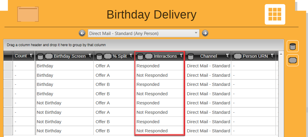 Deliver Step Grid View Deliver Step Grid View